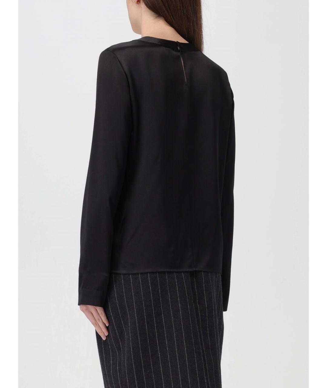 SAINT LAURENT Черная шелковая блузы, фото 4