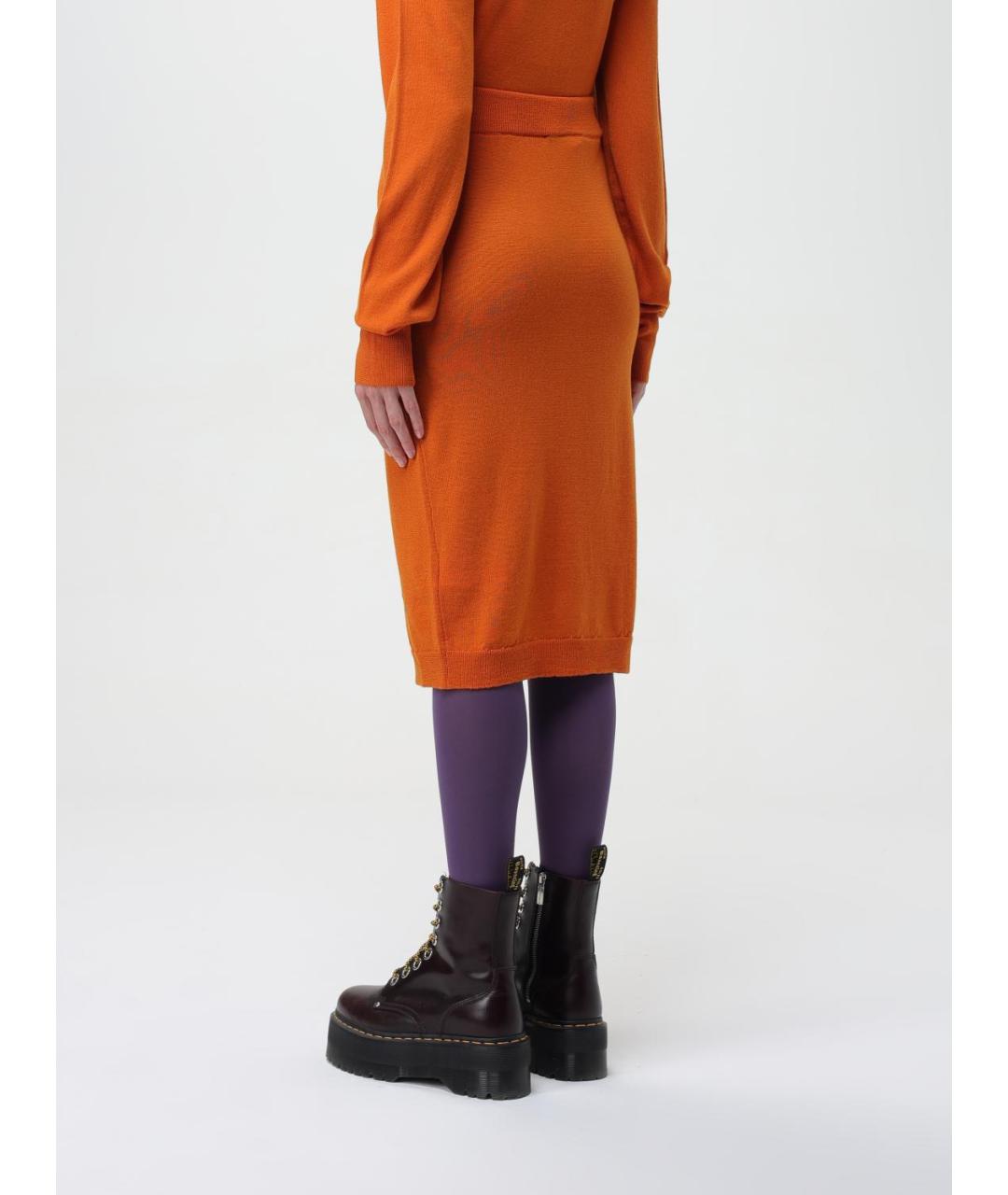 VIVIENNE WESTWOOD Оранжевая юбка миди, фото 4