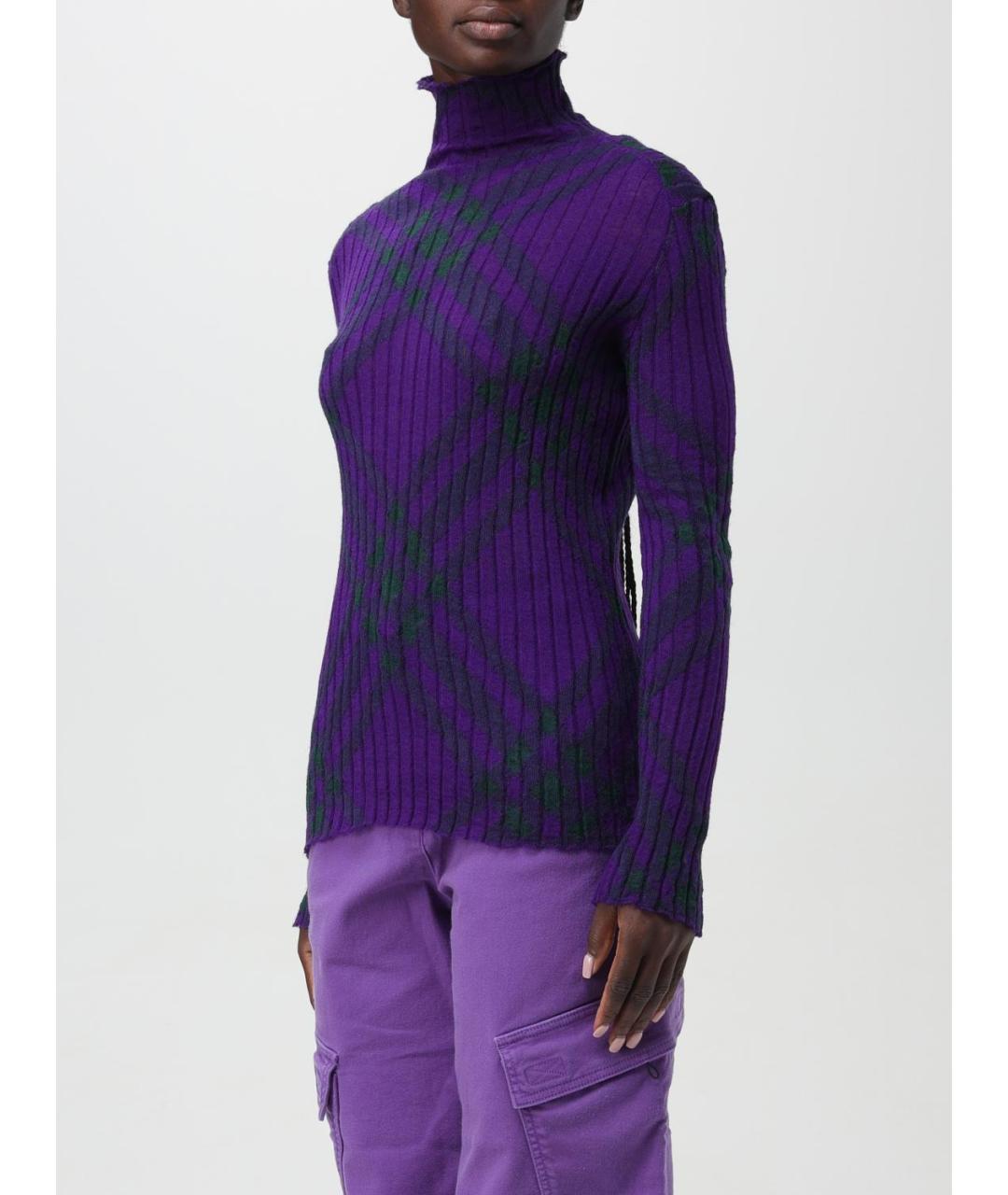 BURBERRY Фиолетовый джемпер / свитер, фото 5