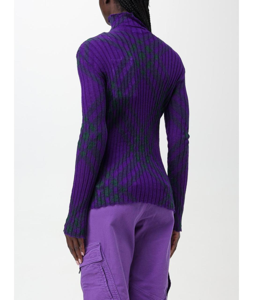 BURBERRY Фиолетовый джемпер / свитер, фото 4