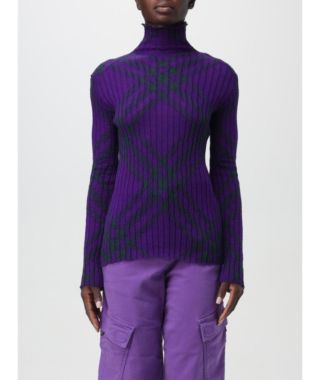 BURBERRY Фиолетовый джемпер / свитер, фото 2