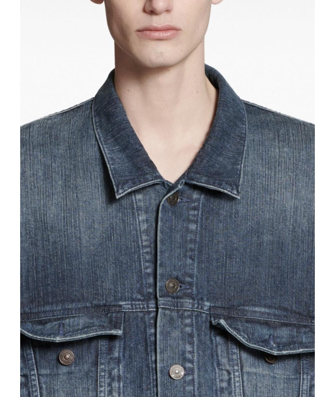 BALENCIAGA Синяя хлопковая куртка, фото 3
