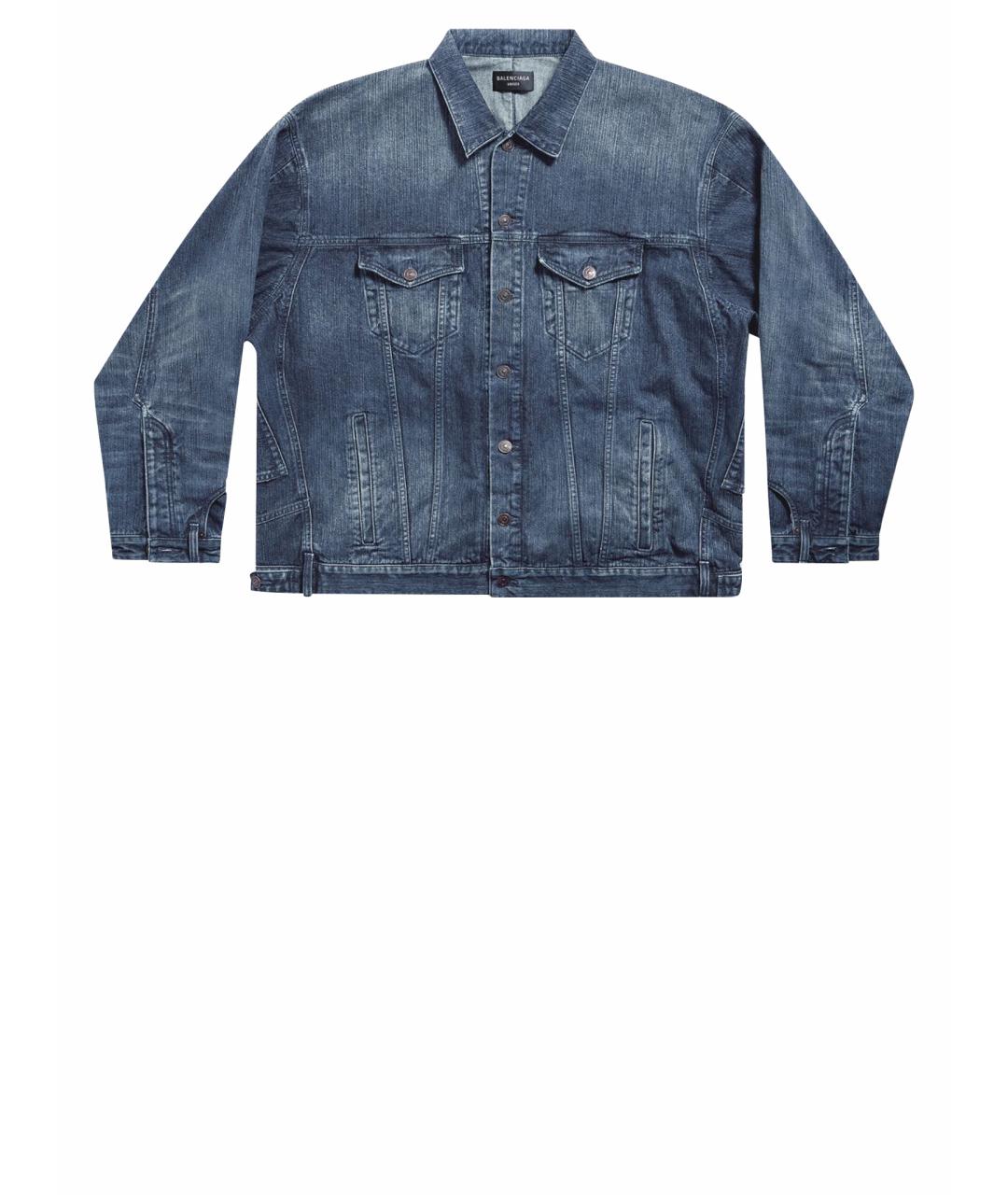 BALENCIAGA Синяя хлопковая куртка, фото 1