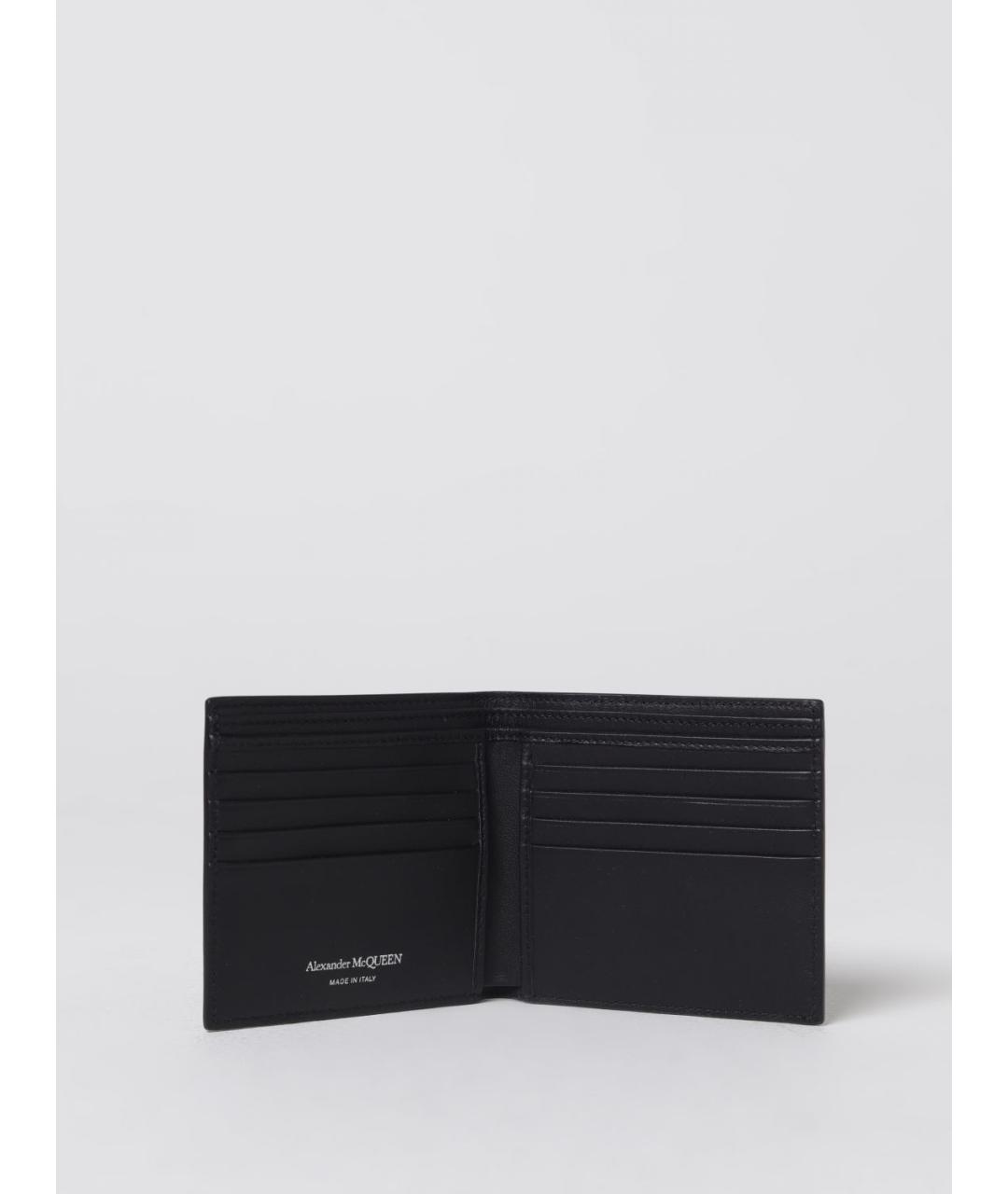 ALEXANDER MCQUEEN Черный кожаный кошелек, фото 2