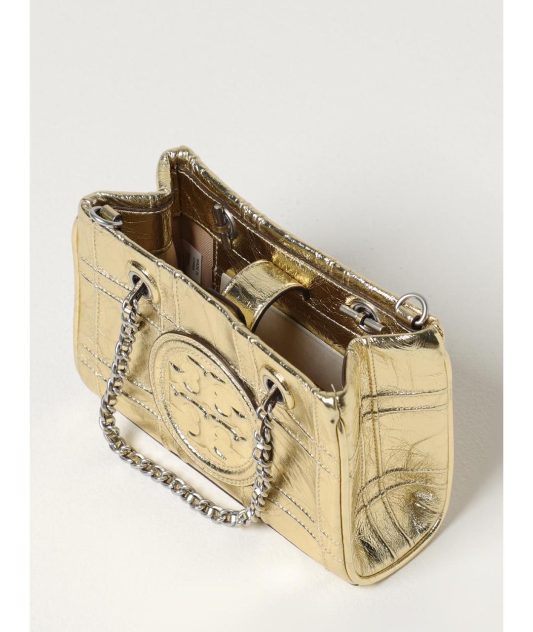 TORY BURCH Золотая сумка тоут, фото 3