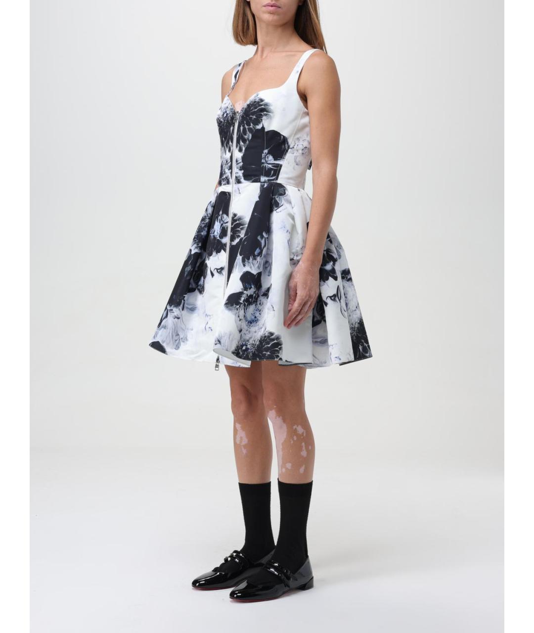 ALEXANDER MCQUEEN Мульти синтетическое платье, фото 5