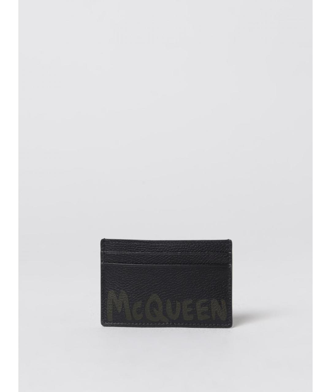 ALEXANDER MCQUEEN Черный кожаный кардхолдер, фото 3