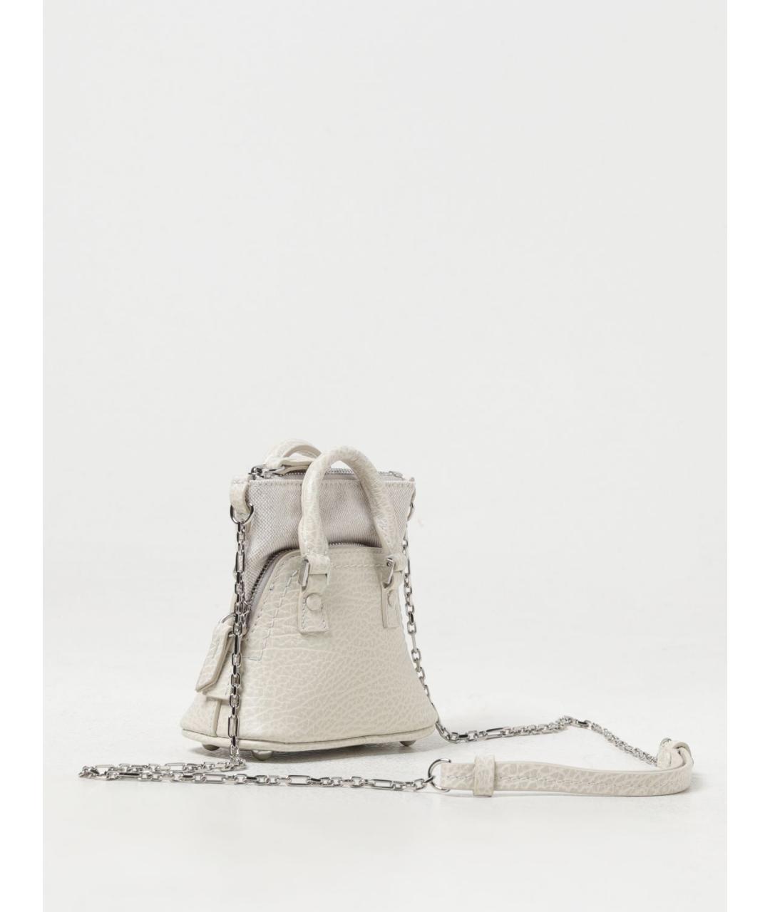 MAISON MARGIELA Серая кожаная сумка тоут, фото 2
