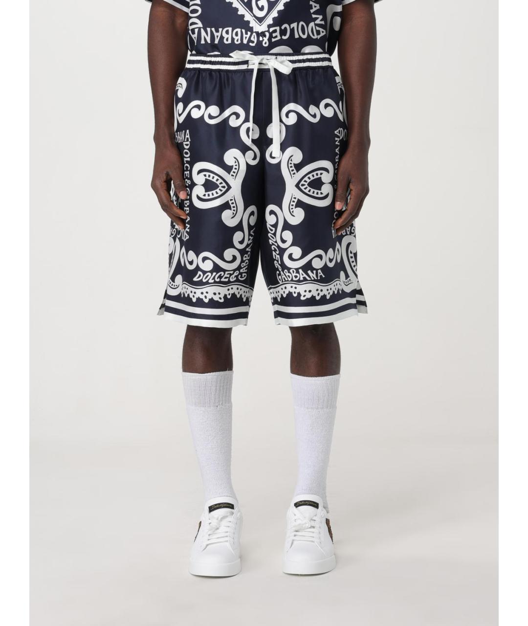 DOLCE&GABBANA Мульти шелковые шорты, фото 2