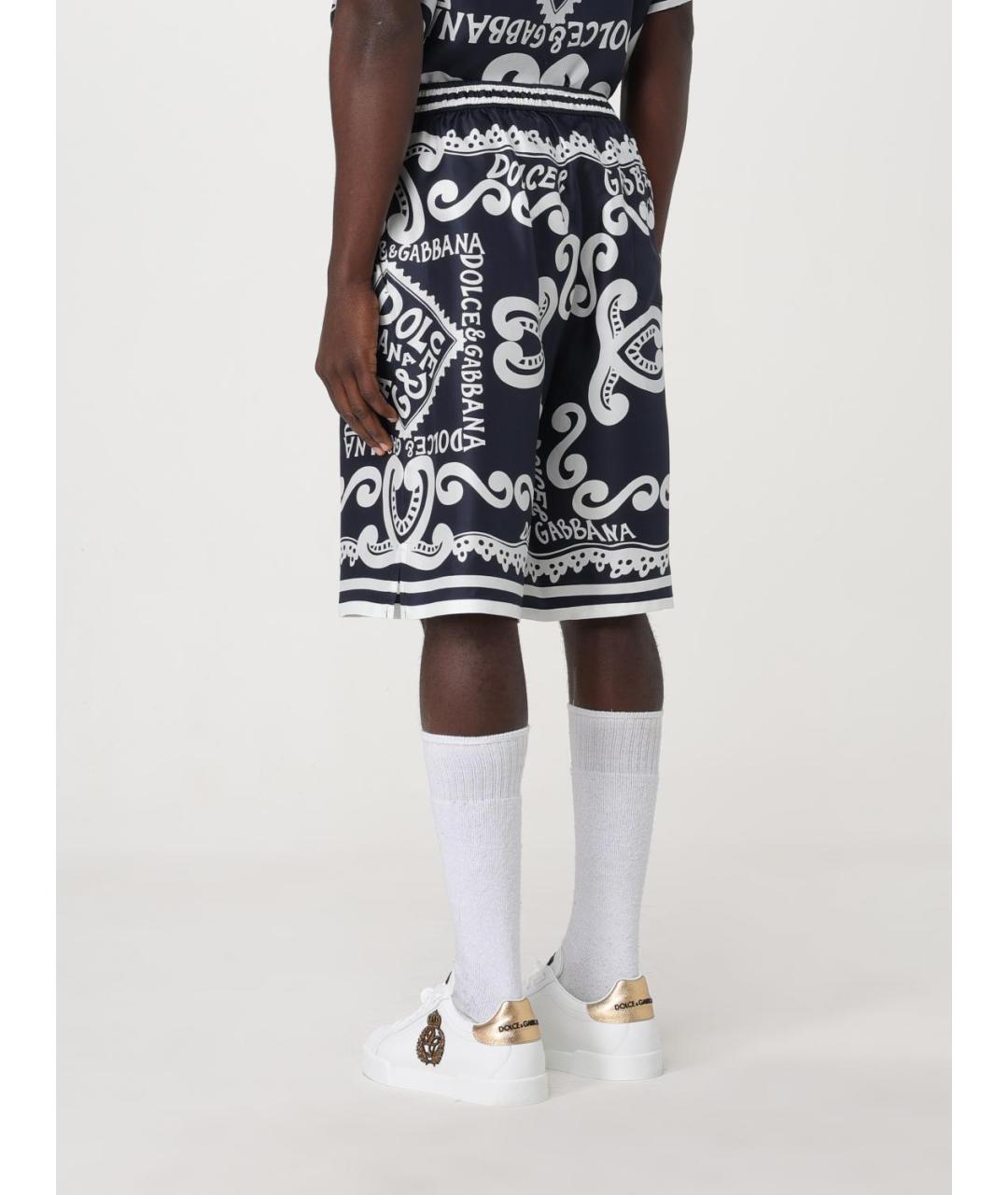 DOLCE&GABBANA Мульти шелковые шорты, фото 4