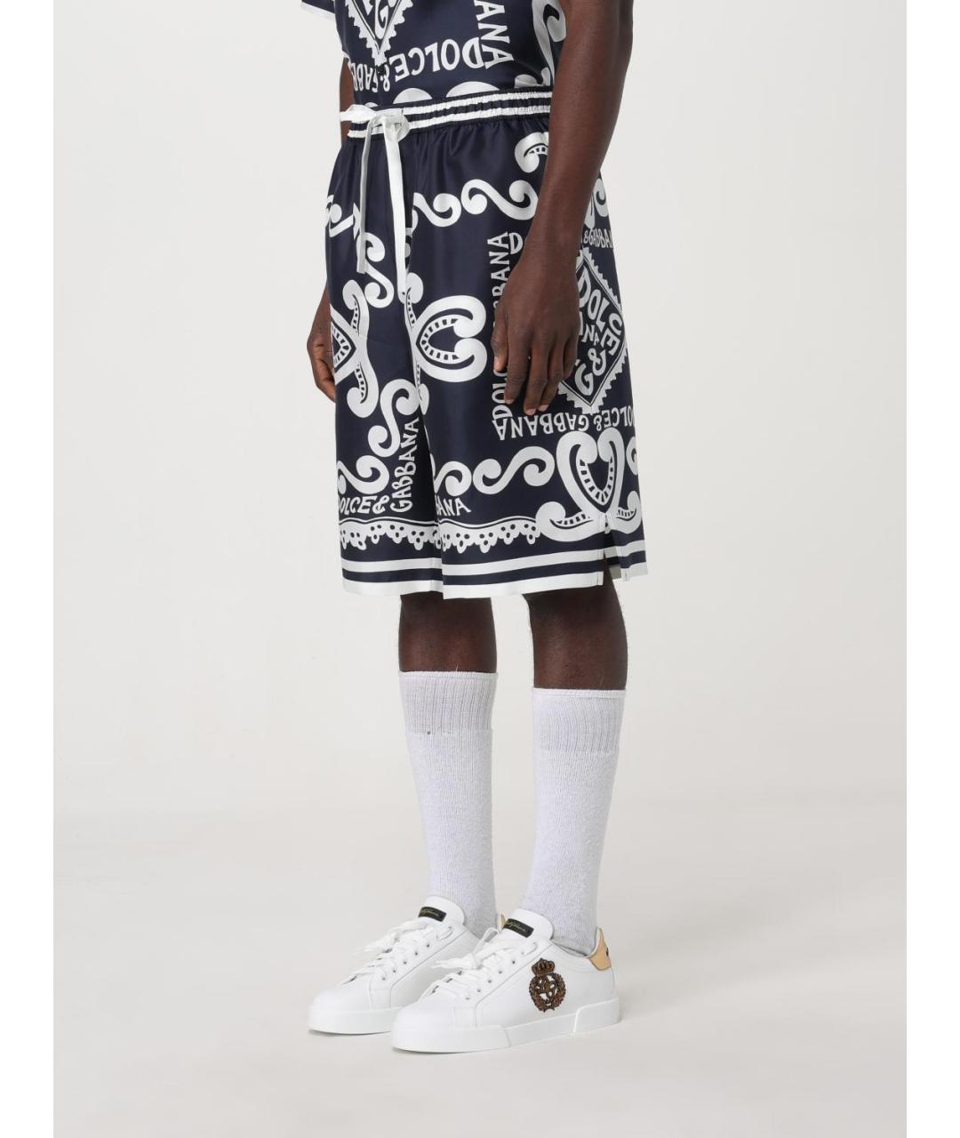 DOLCE&GABBANA Мульти шелковые шорты, фото 5