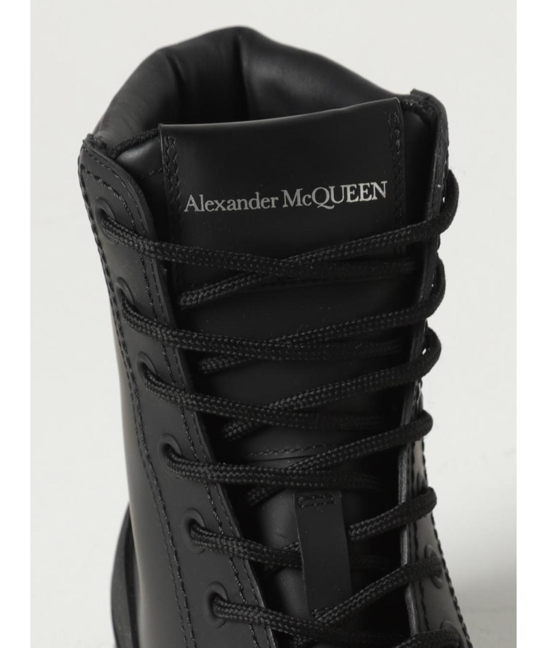ALEXANDER MCQUEEN Черные низкие ботинки, фото 4