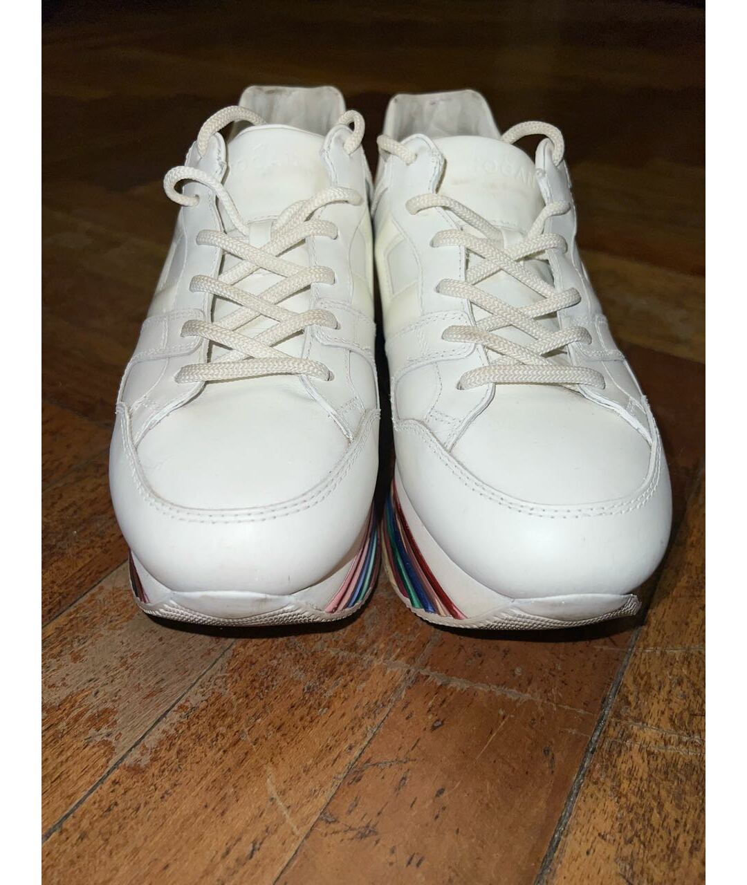 HOGAN Белые кожаные кроссовки, фото 2