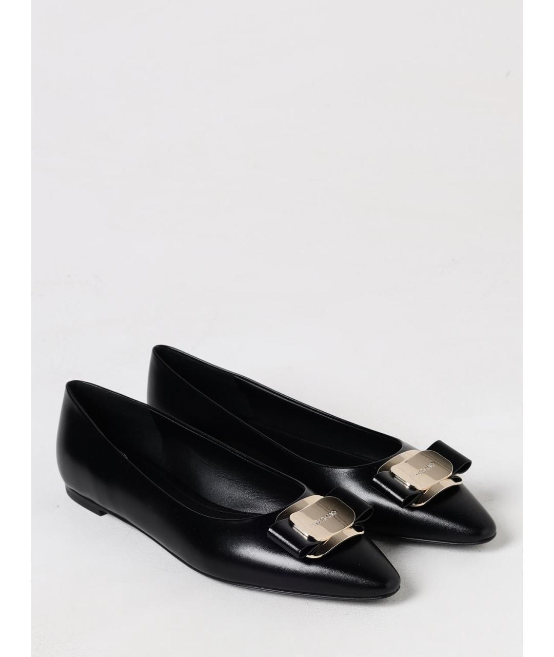 FERRAGAMO Черные балетки, фото 2