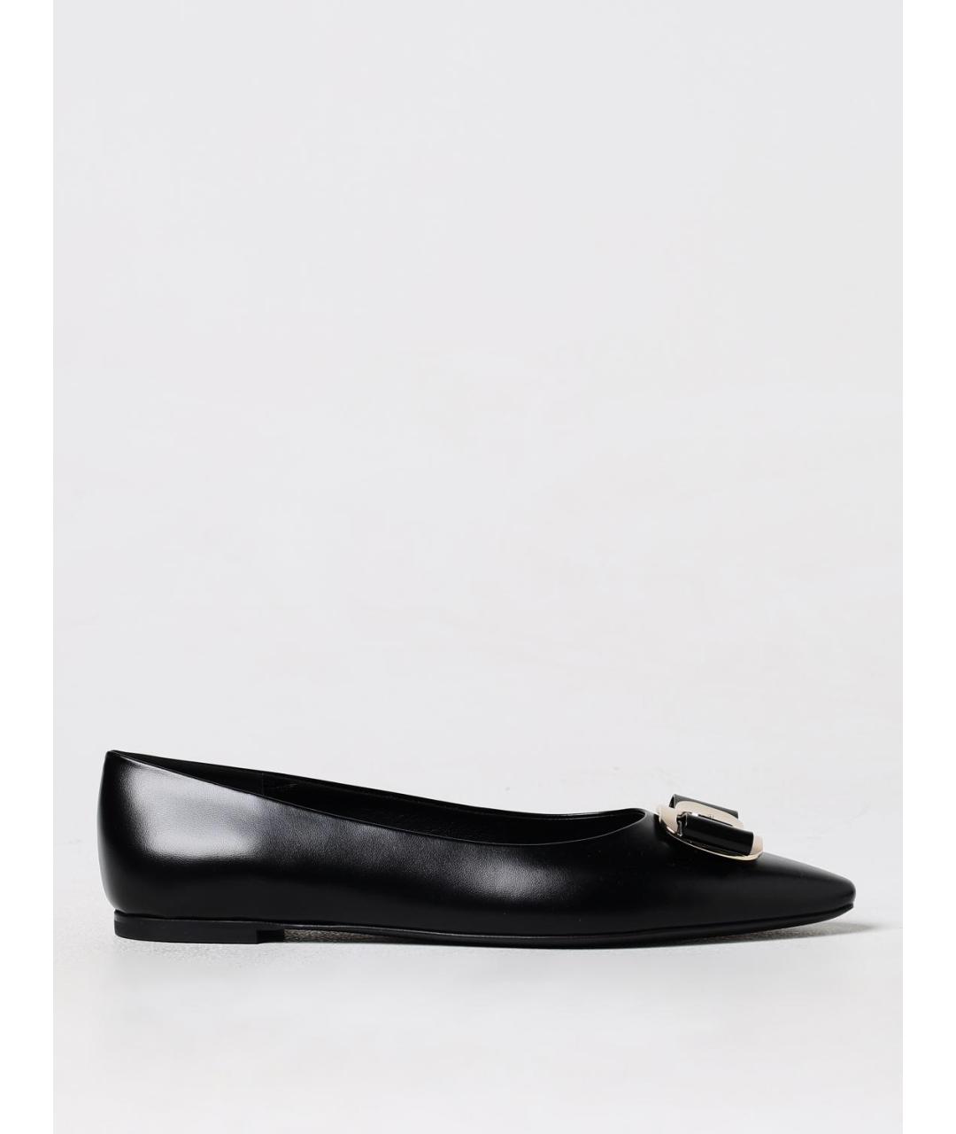 FERRAGAMO Черные балетки, фото 5
