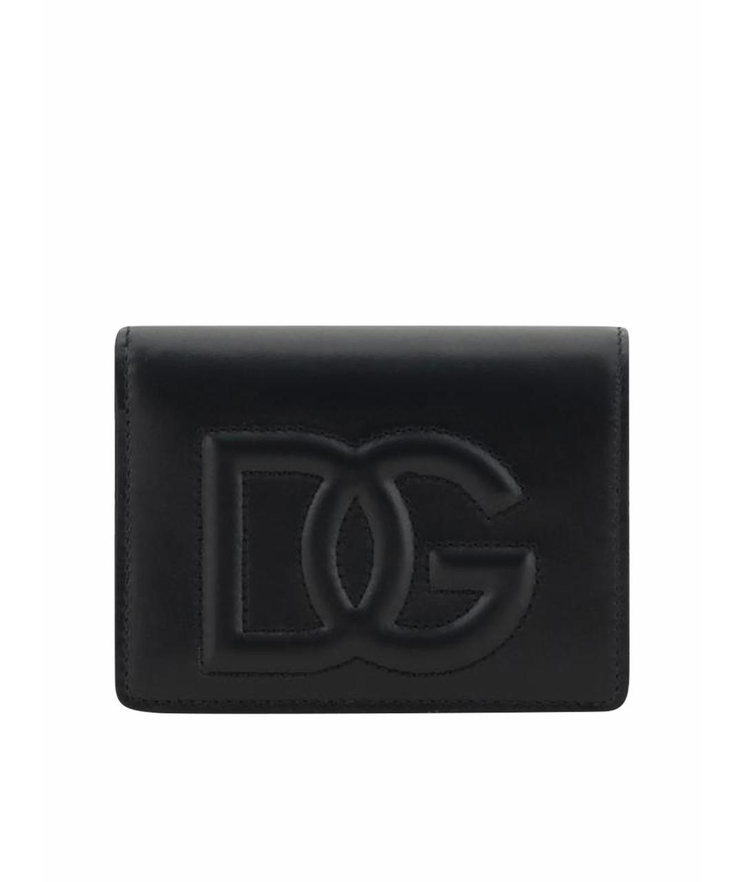 DOLCE&GABBANA Черный кожаный кошелек, фото 3