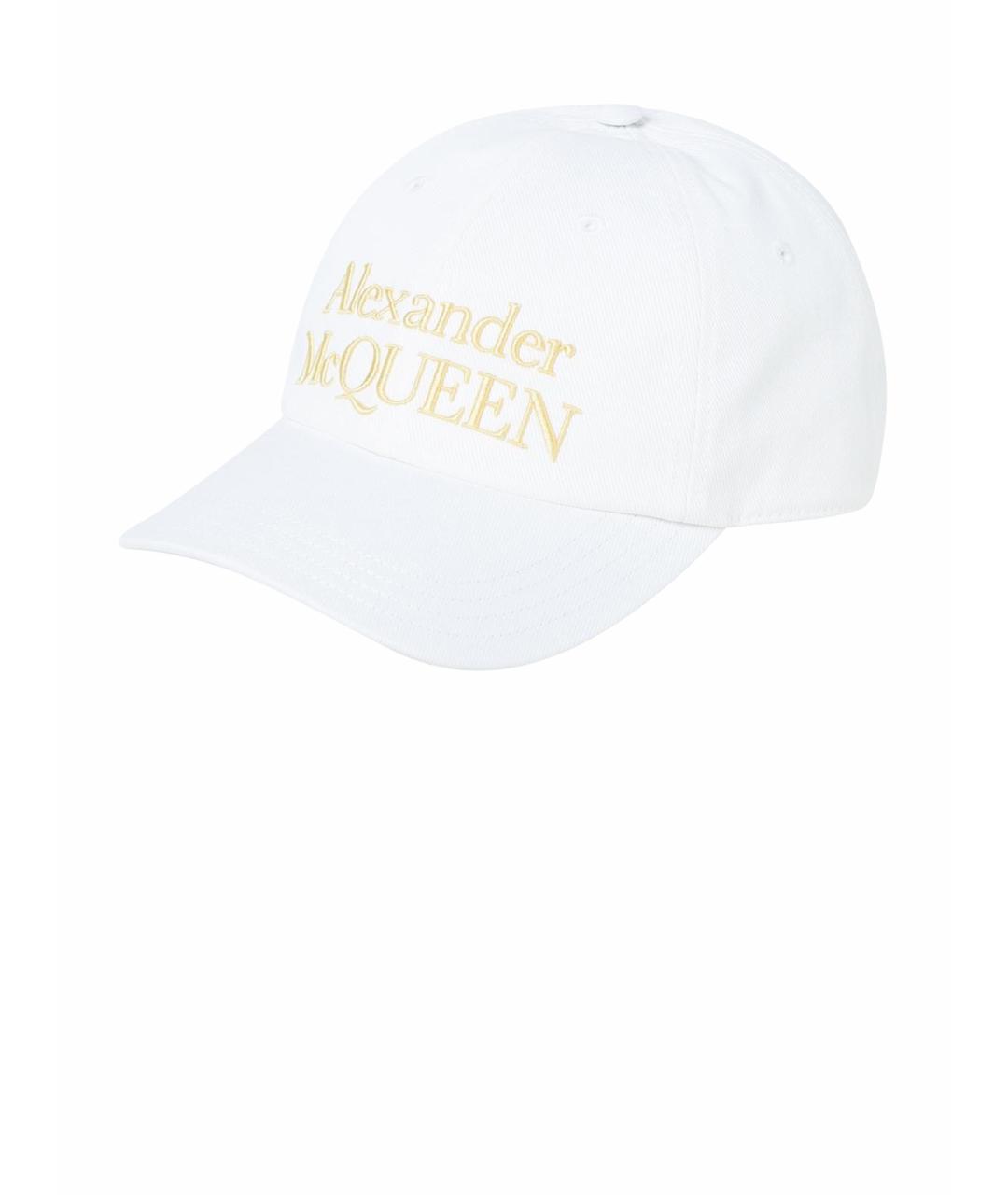 ALEXANDER MCQUEEN Белая хлопковая кепка/бейсболка, фото 1