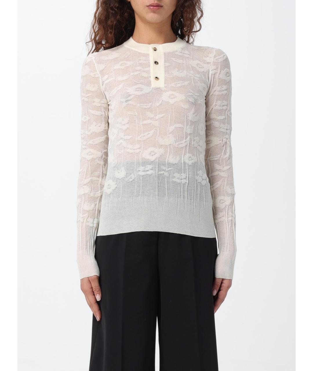 BOTTEGA VENETA Белый джемпер / свитер, фото 5