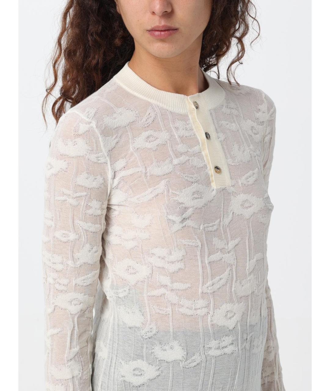 BOTTEGA VENETA Белый джемпер / свитер, фото 4