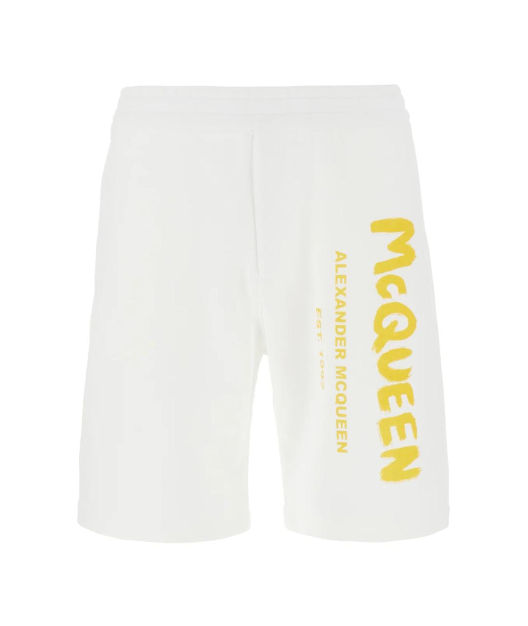 ALEXANDER MCQUEEN Белые хлопковые шорты, фото 1
