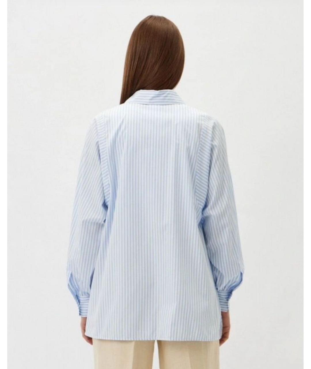 MAX MARA Голубая хлопковая рубашка, фото 2