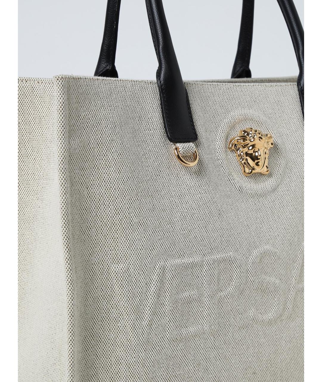 VERSACE Серая тканевая сумка тоут, фото 3