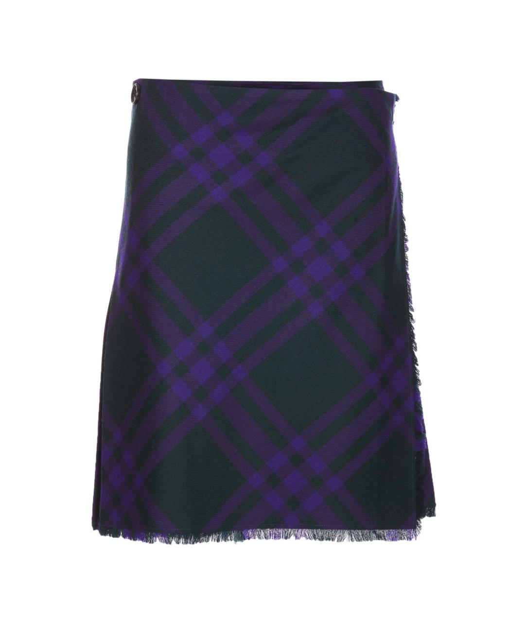 BURBERRY Мульти шерстяная юбка мини, фото 1