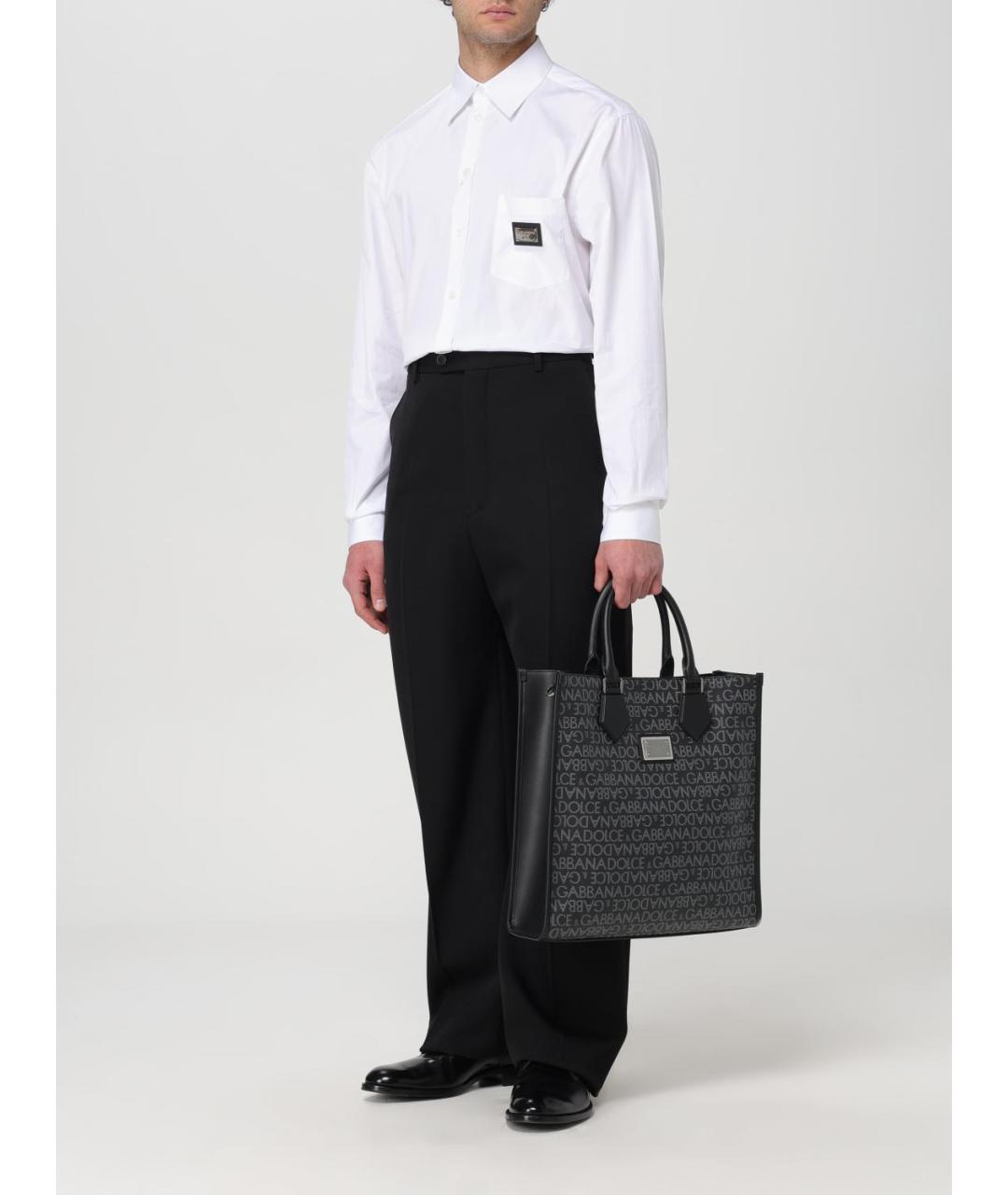 DOLCE&GABBANA Белая хлопковая кэжуал рубашка, фото 3