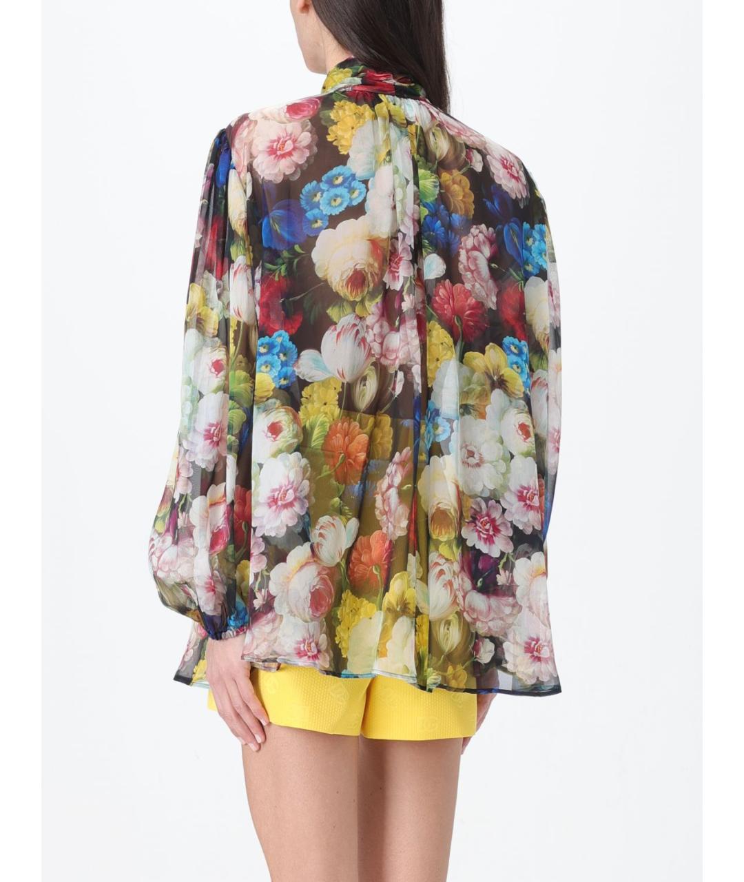 DOLCE&GABBANA Мульти шелковая блузы, фото 4