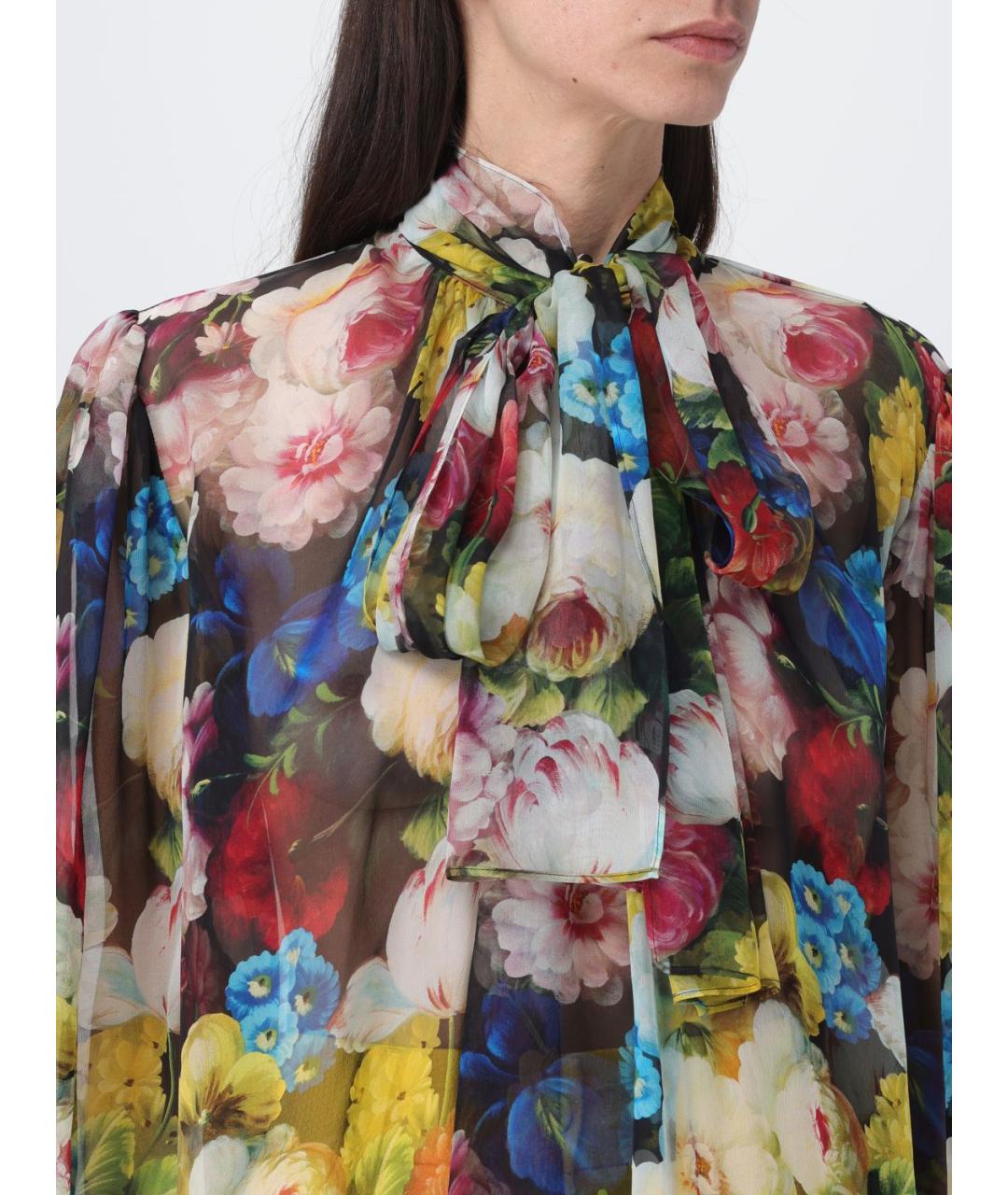 DOLCE&GABBANA Мульти шелковая блузы, фото 6