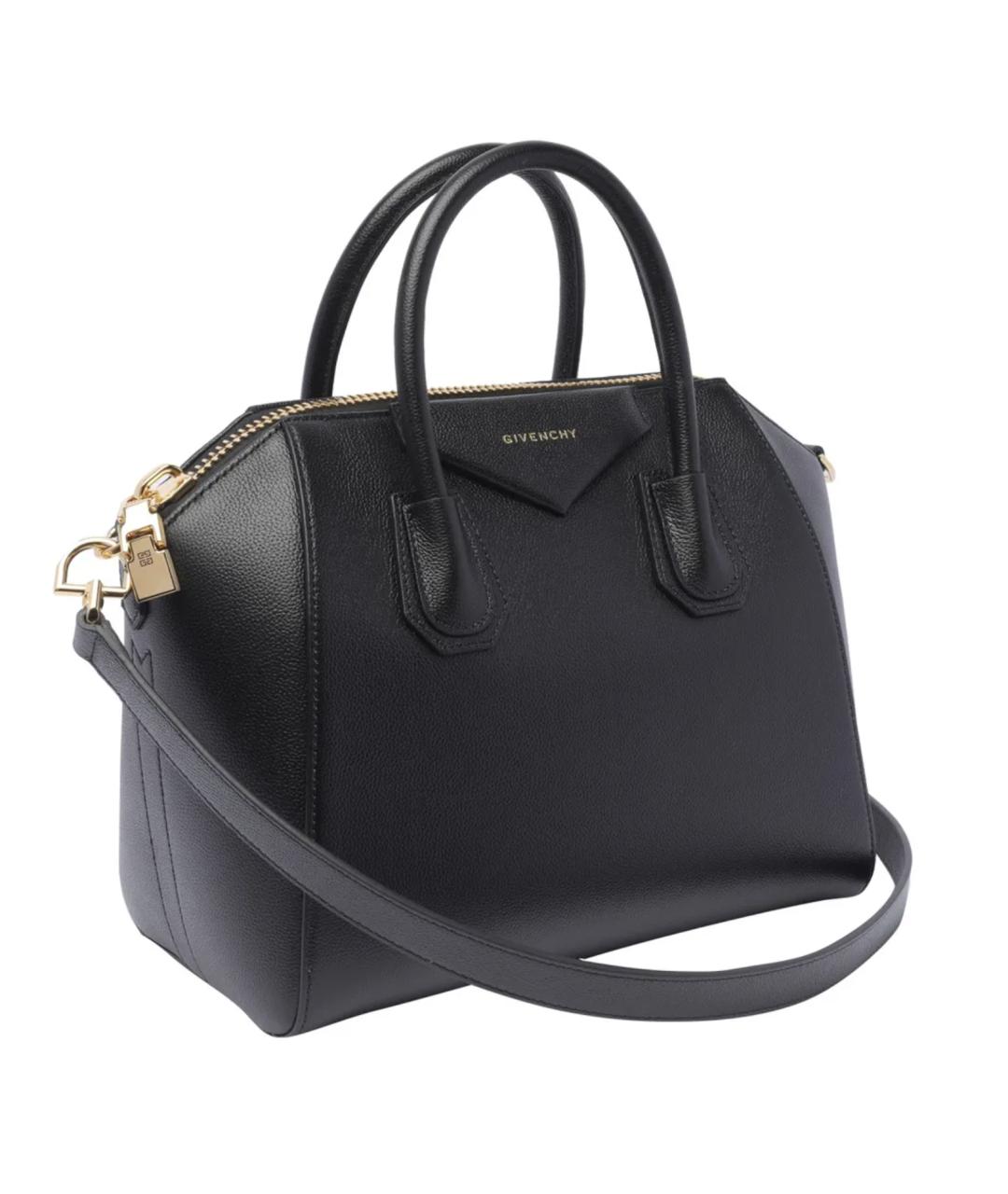 GIVENCHY Черная кожаная сумка тоут, фото 4