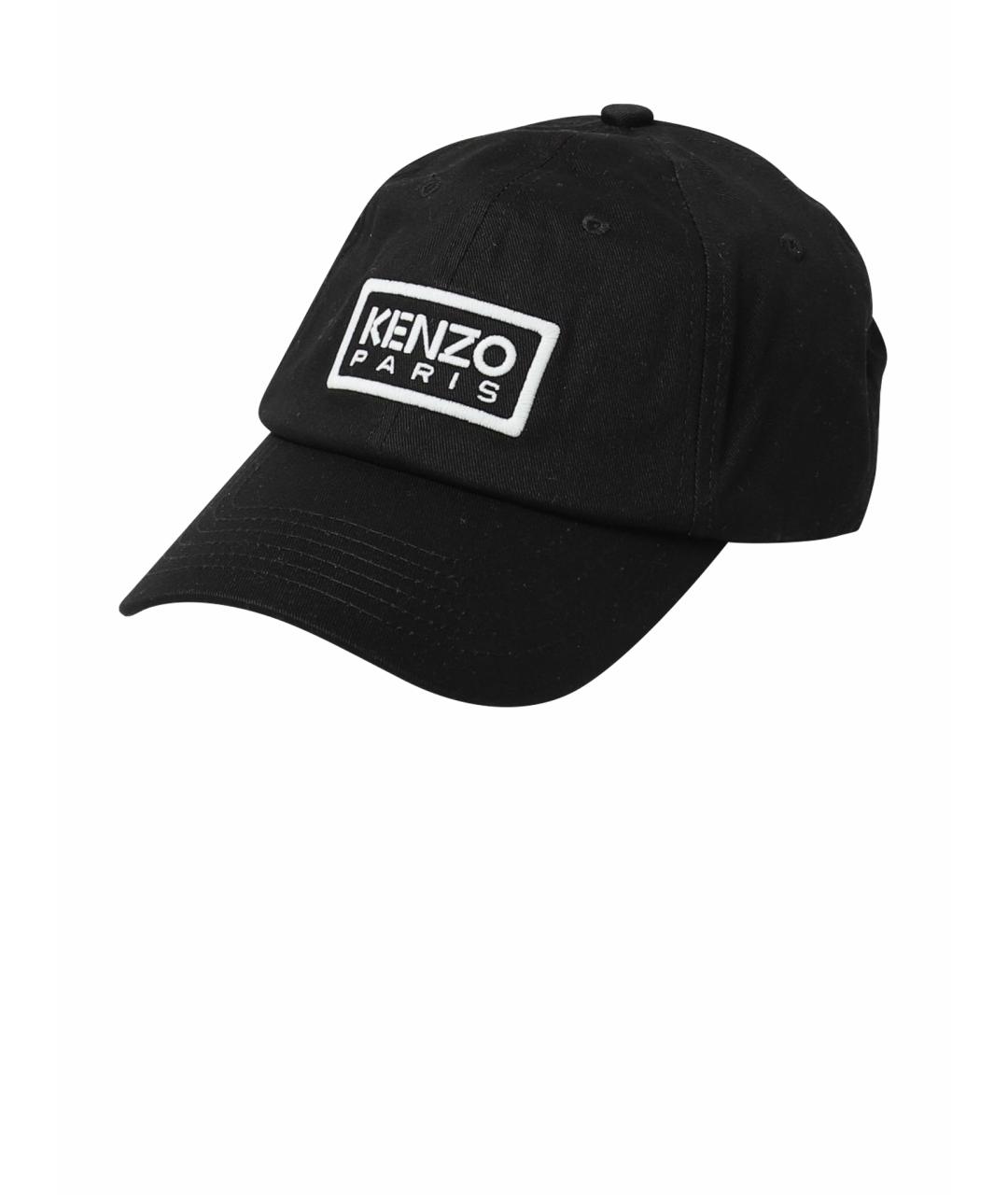 KENZO Черная хлопковая кепка/бейсболка, фото 1