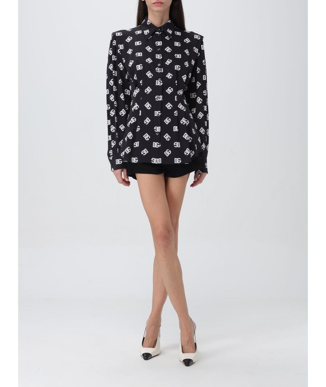 DOLCE&GABBANA Черные хлопковые шорты, фото 3