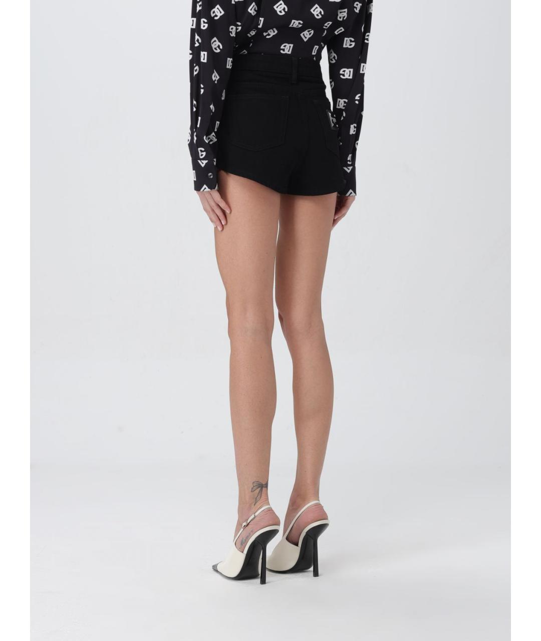 DOLCE&GABBANA Черные хлопковые шорты, фото 4