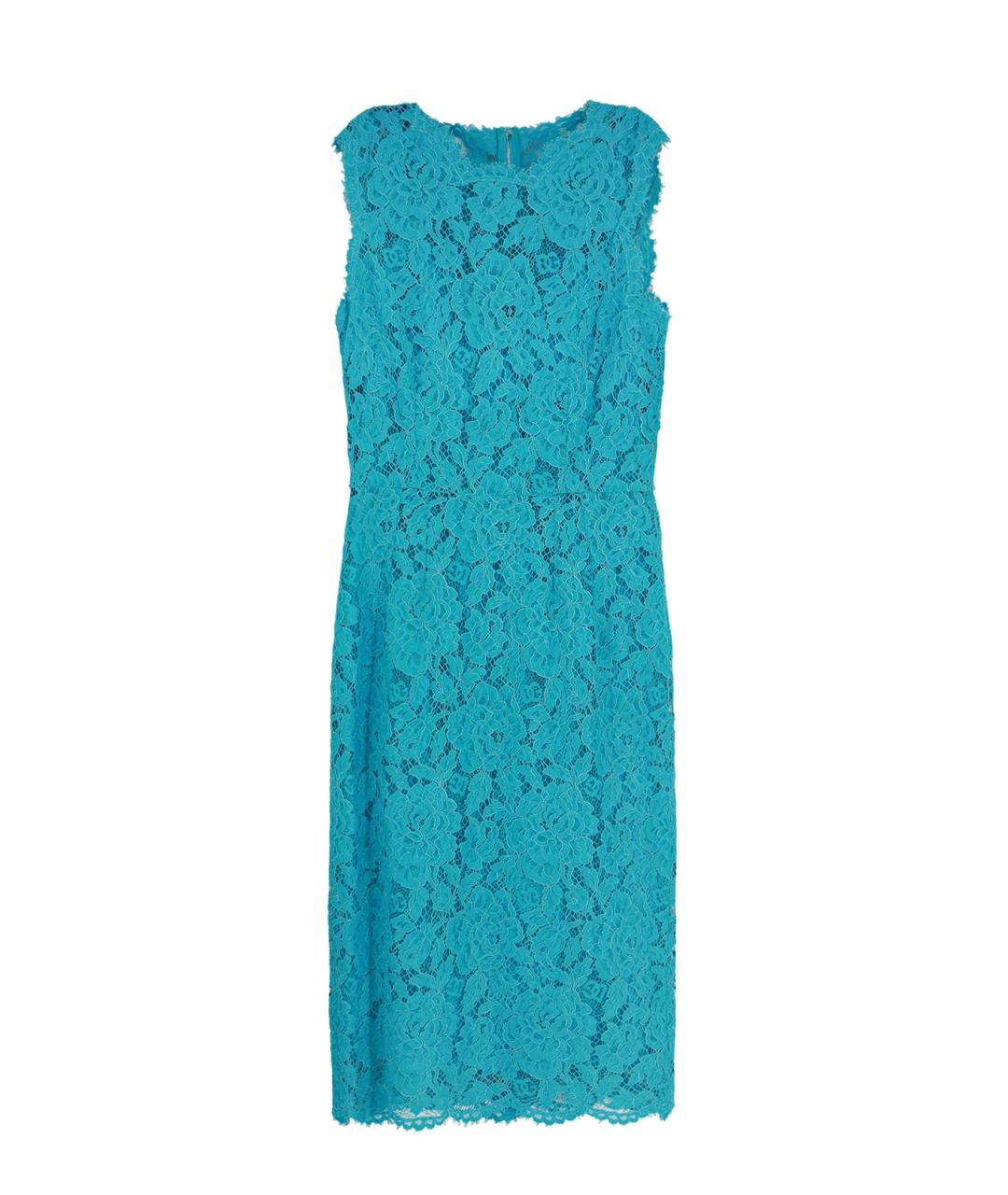 DOLCE&GABBANA Голубое вискозное платье, фото 1