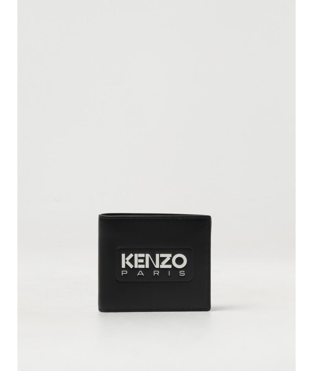 KENZO Черный кожаный кошелек, фото 4