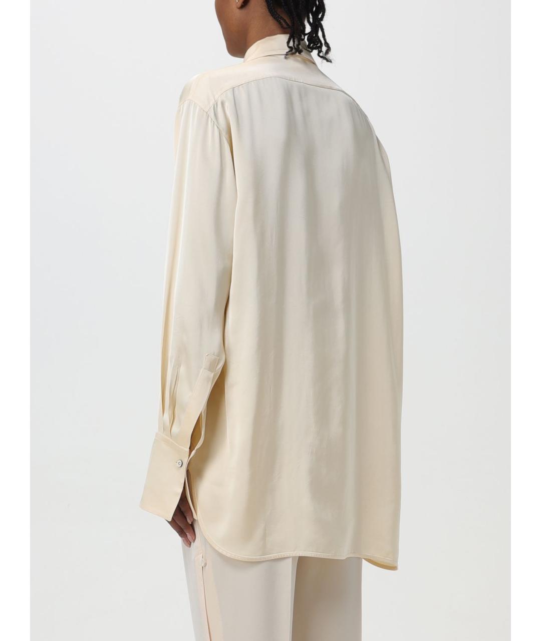 JIL SANDER Бежевая вискозная рубашка, фото 3