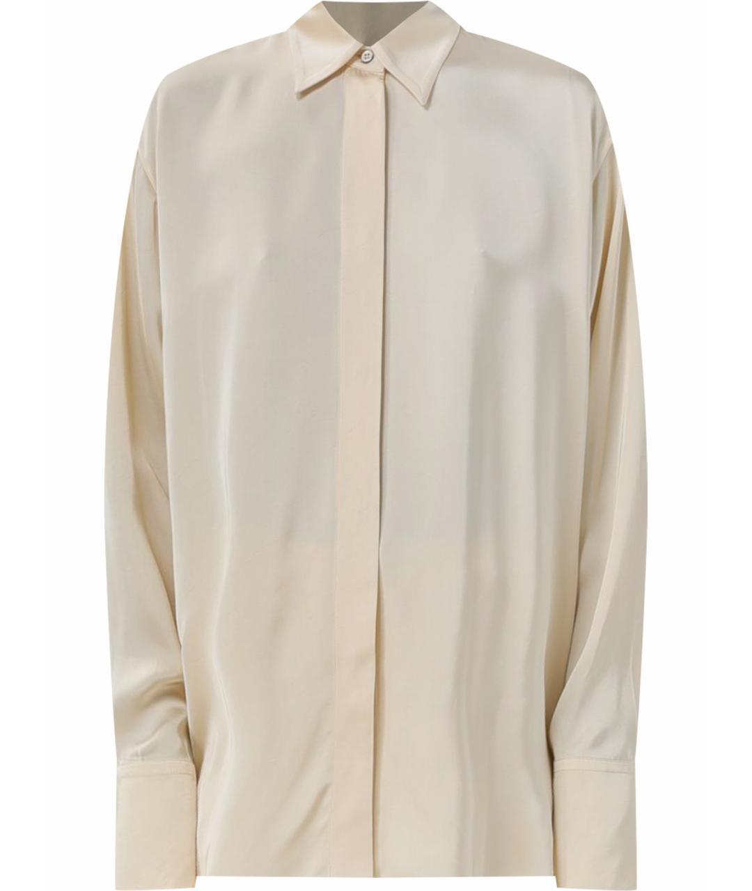 JIL SANDER Бежевая вискозная рубашка, фото 1