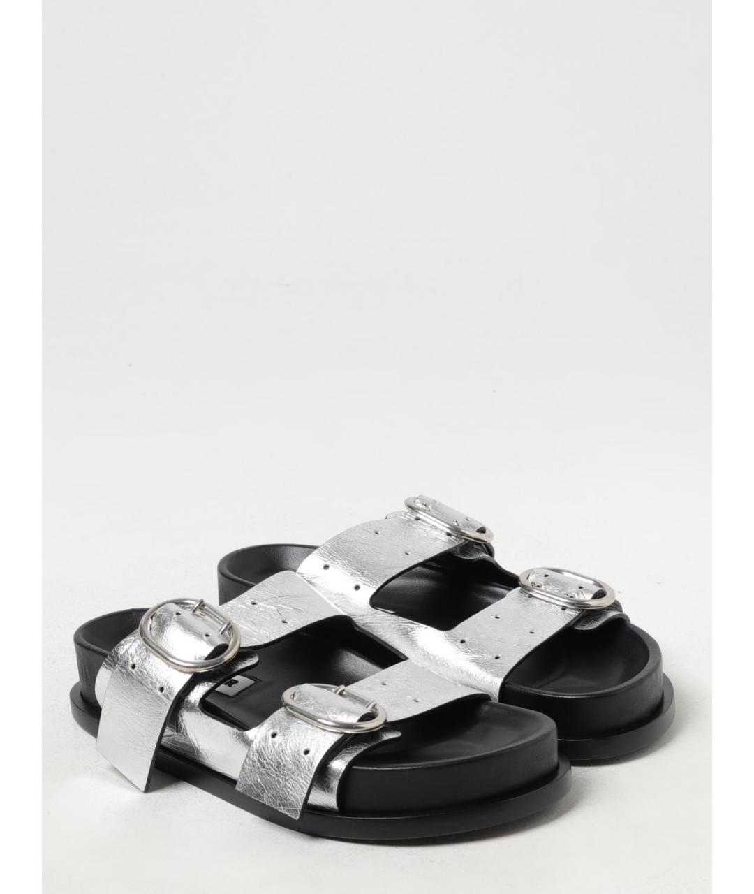 JIL SANDER Серебряные босоножки, фото 2