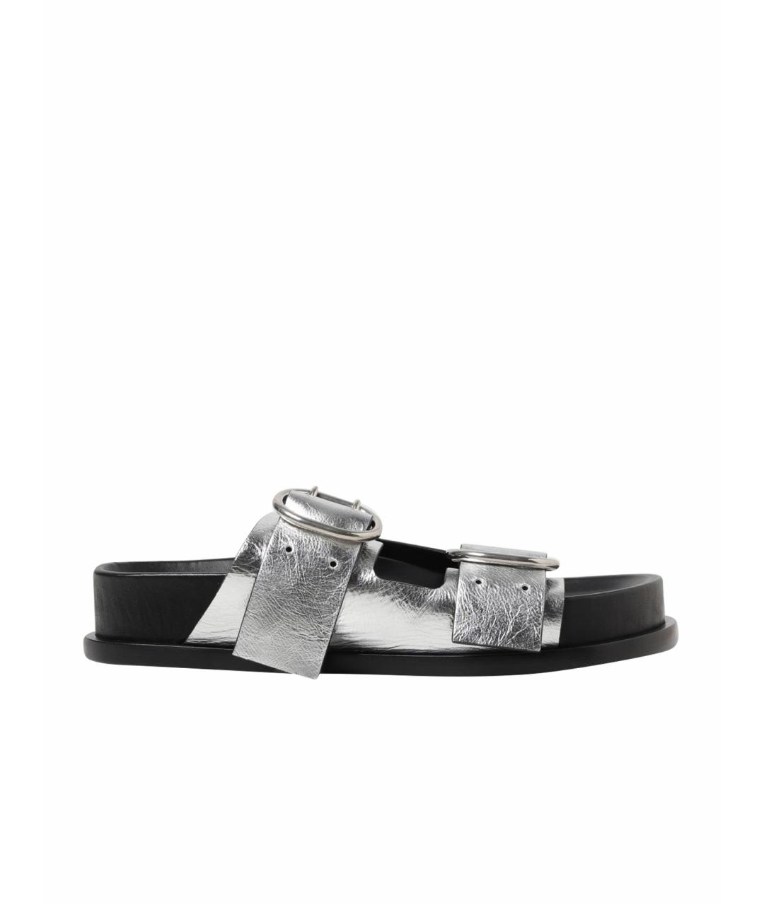 JIL SANDER Серебряные босоножки, фото 1