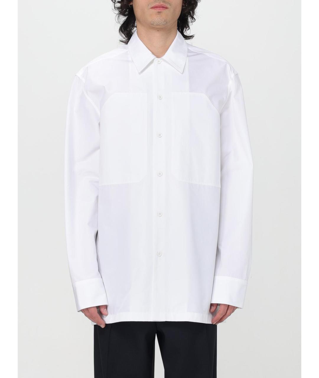 JIL SANDER Белая хлопковая кэжуал рубашка, фото 2