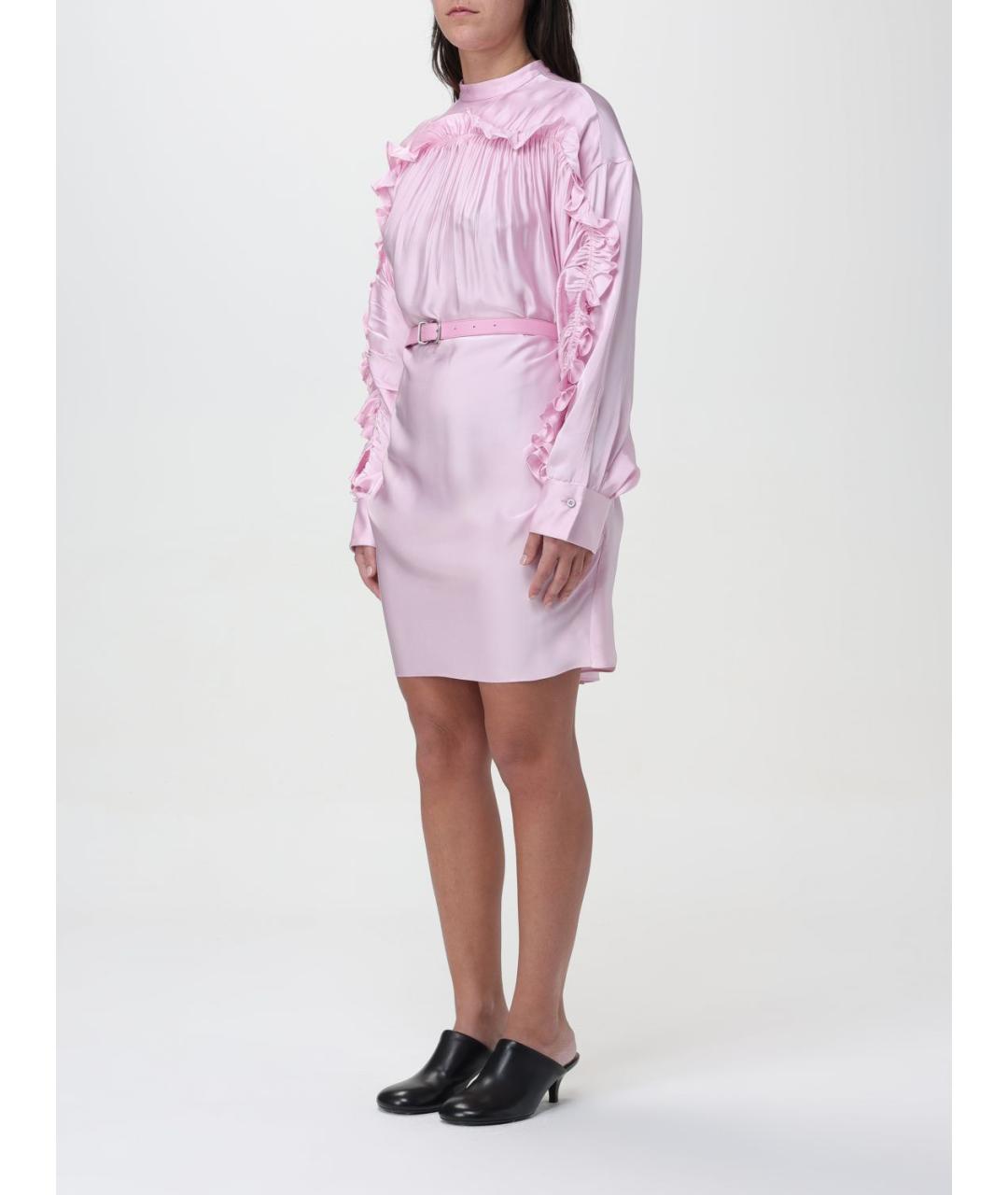 JIL SANDER Розовое вискозное платье, фото 4