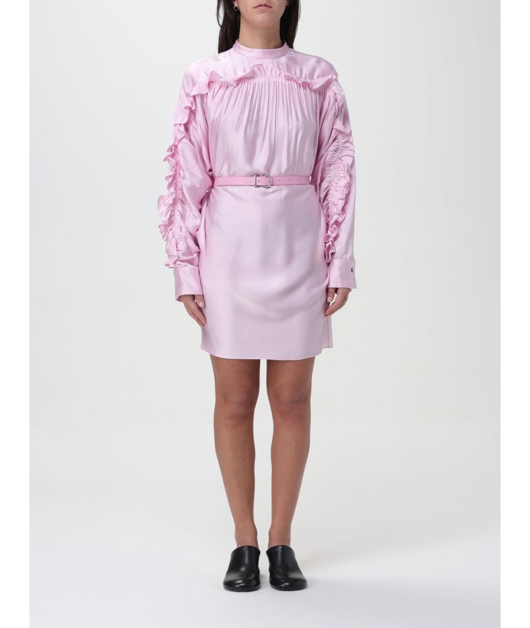 JIL SANDER Розовое вискозное платье, фото 2