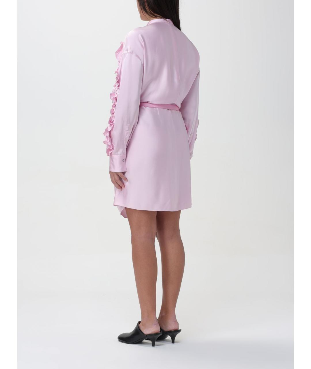 JIL SANDER Розовое вискозное платье, фото 3
