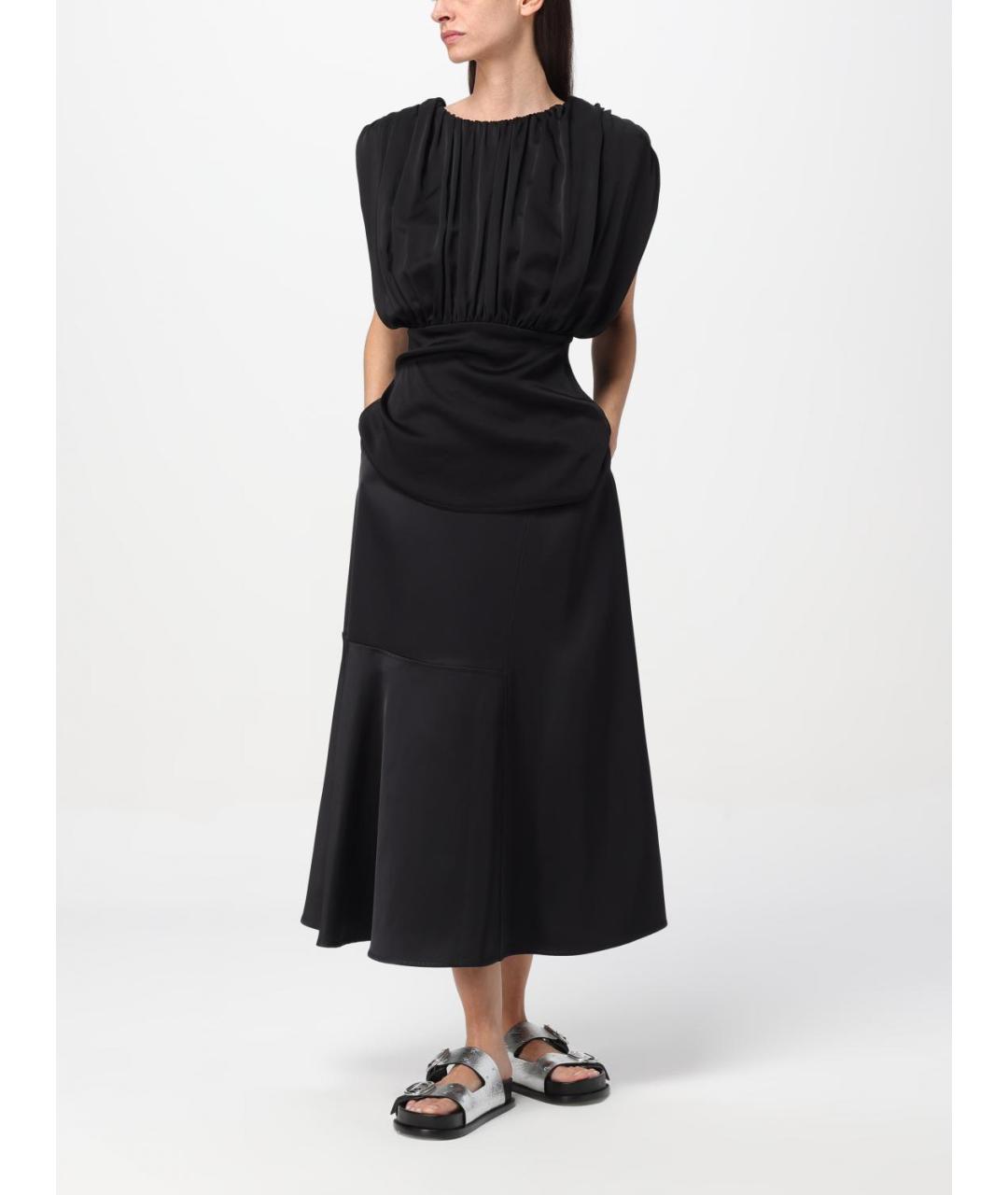 JIL SANDER Черная юбка миди, фото 2