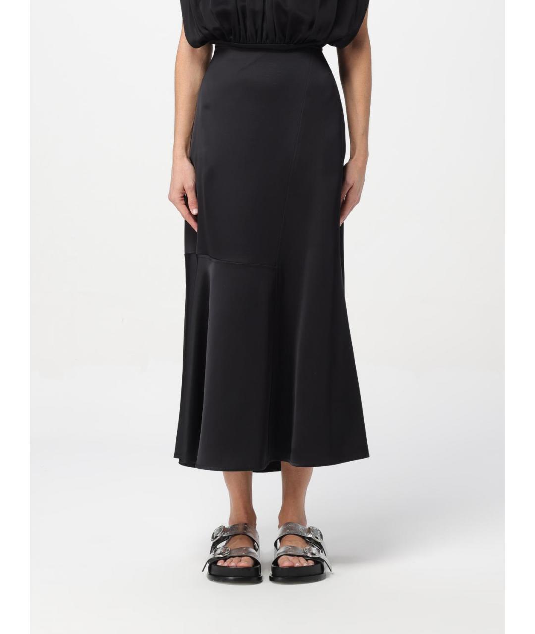JIL SANDER Черная юбка миди, фото 6