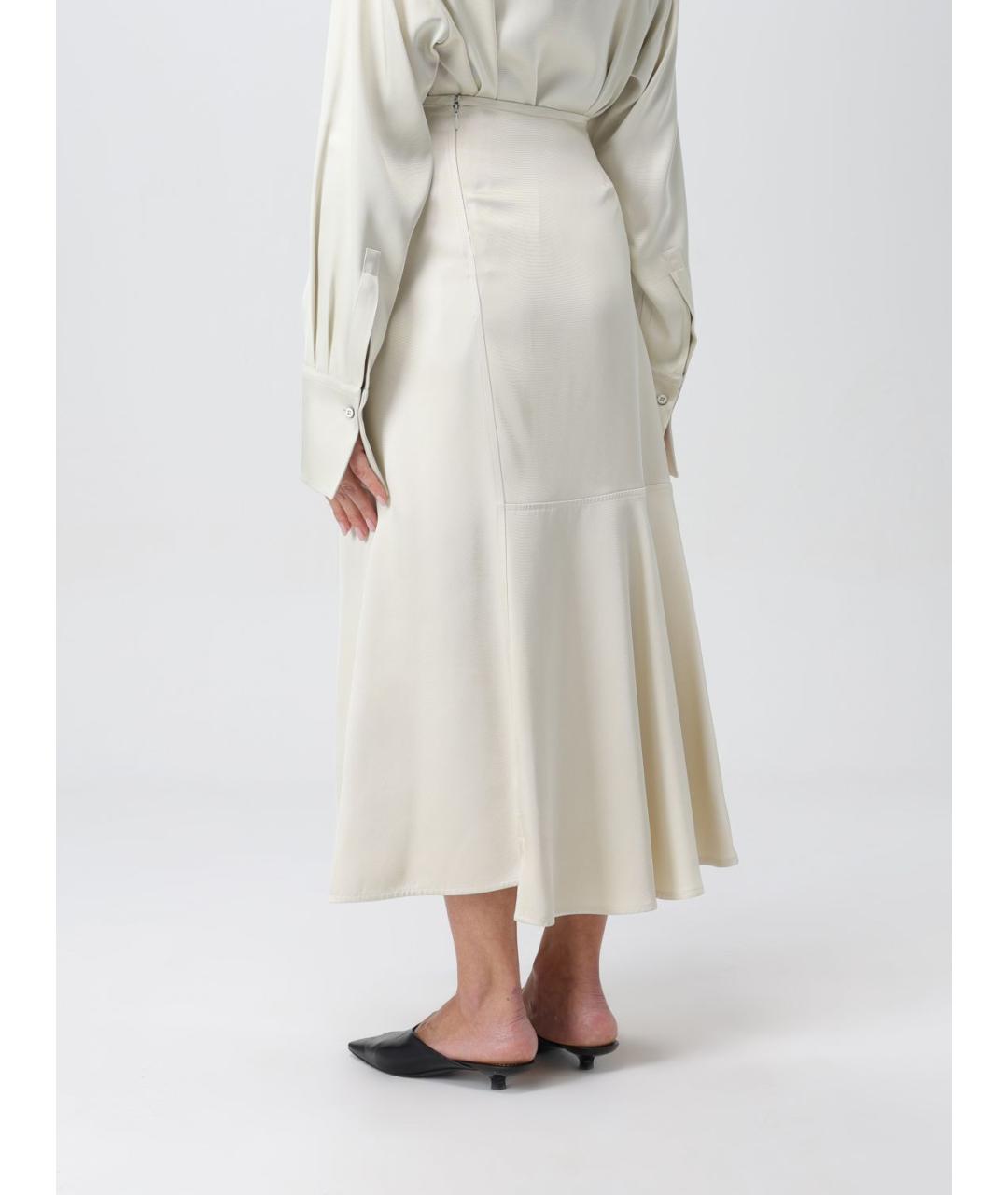 JIL SANDER Белая юбка миди, фото 2