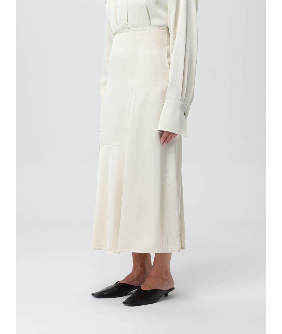 JIL SANDER Белая юбка миди, фото 3