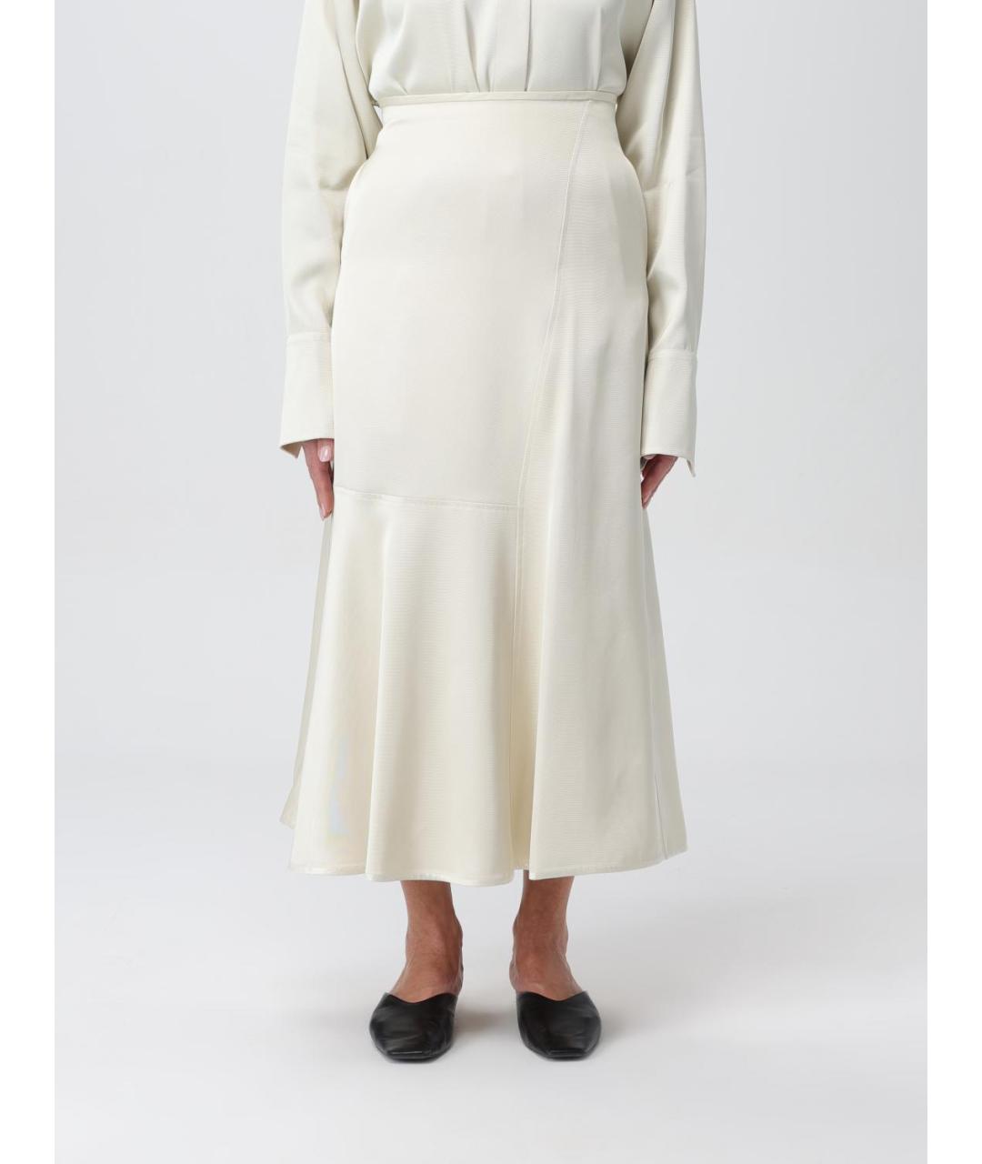 JIL SANDER Белая юбка миди, фото 5