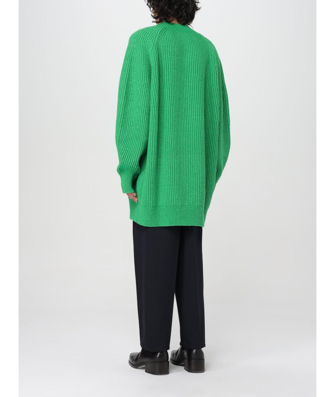 JIL SANDER Зеленый хлопковый джемпер / свитер, фото 4